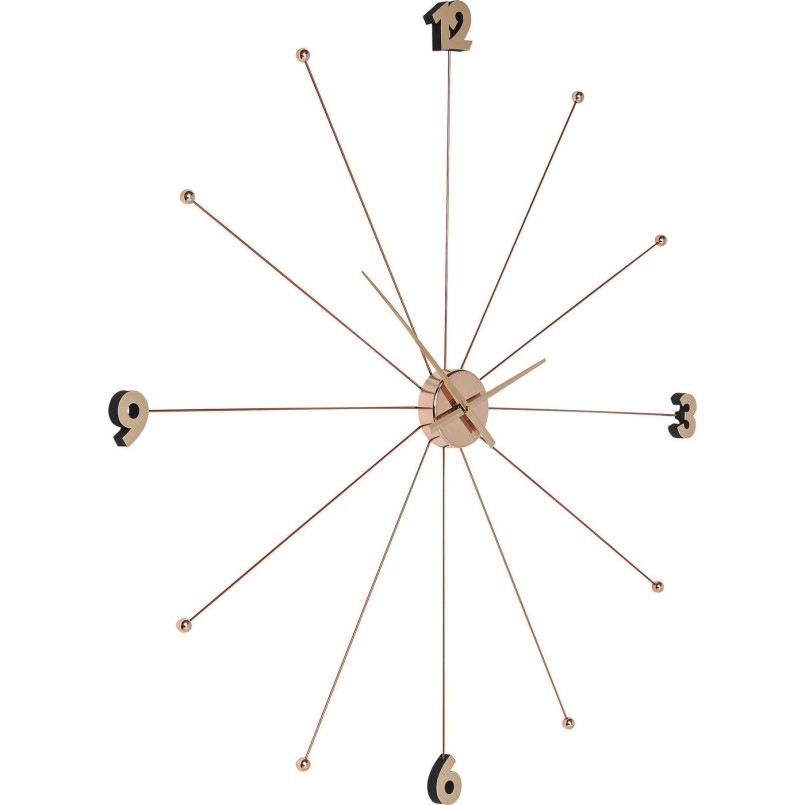 Wall Clock Like Umbrella Rose Gold Kare Design