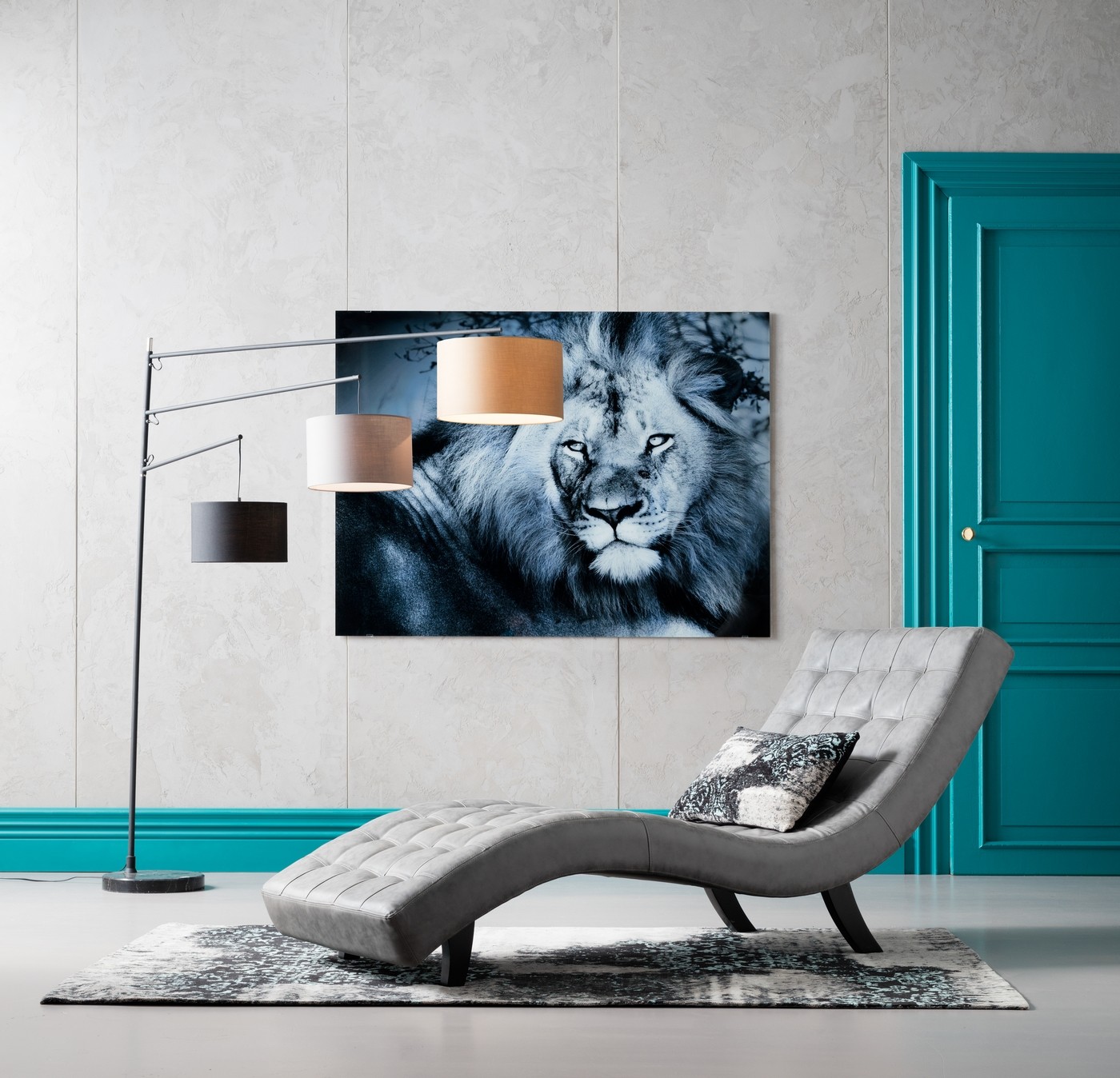 Tableau en verre Lion King 120x160cm Kare Design