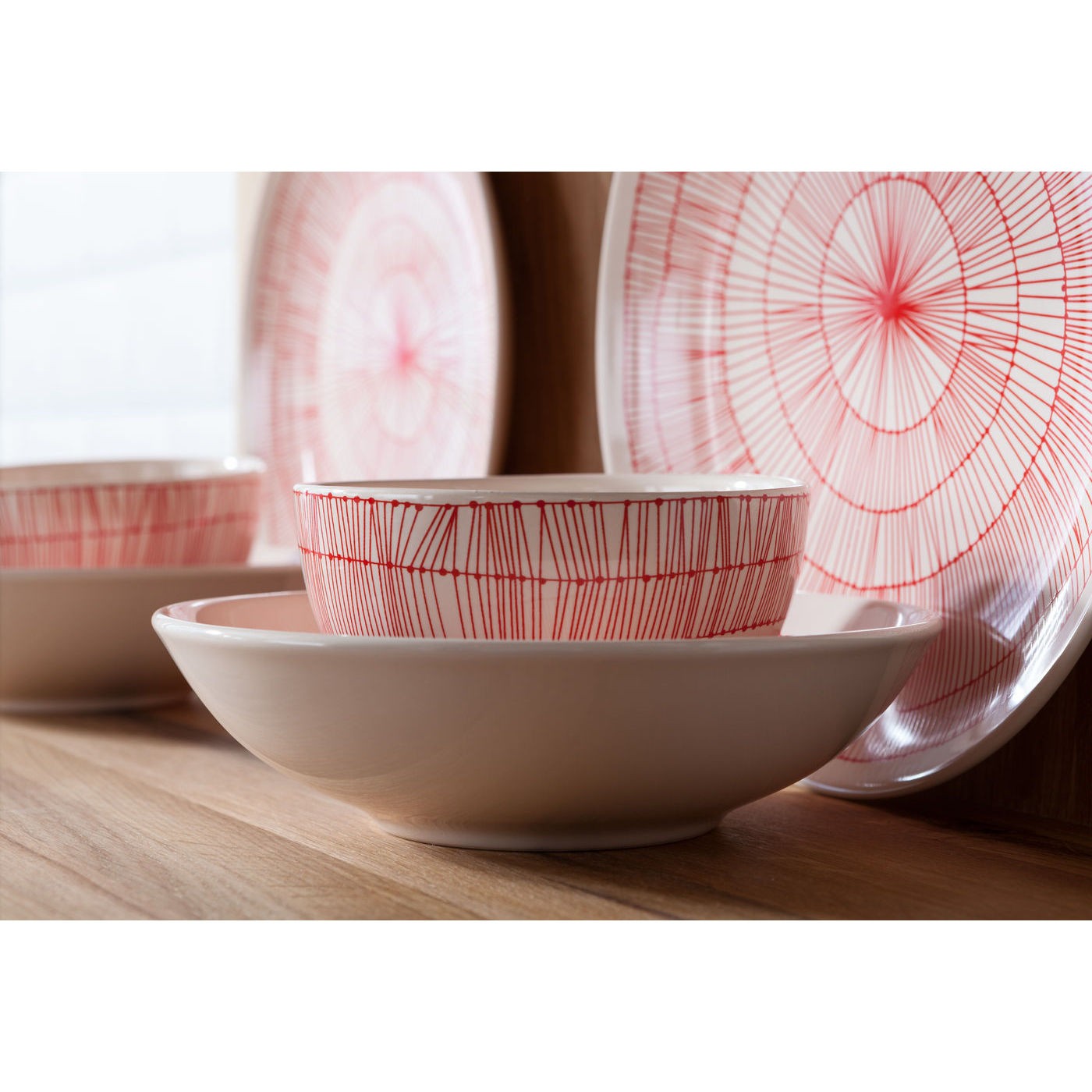 Bols Net rouge set de 4 Kare Design