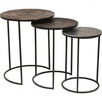 Tables d'appoint Electra set de 3 Kare Design