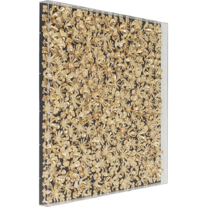 Cadre décoratif Gold Flower 120x120cm Kare Design