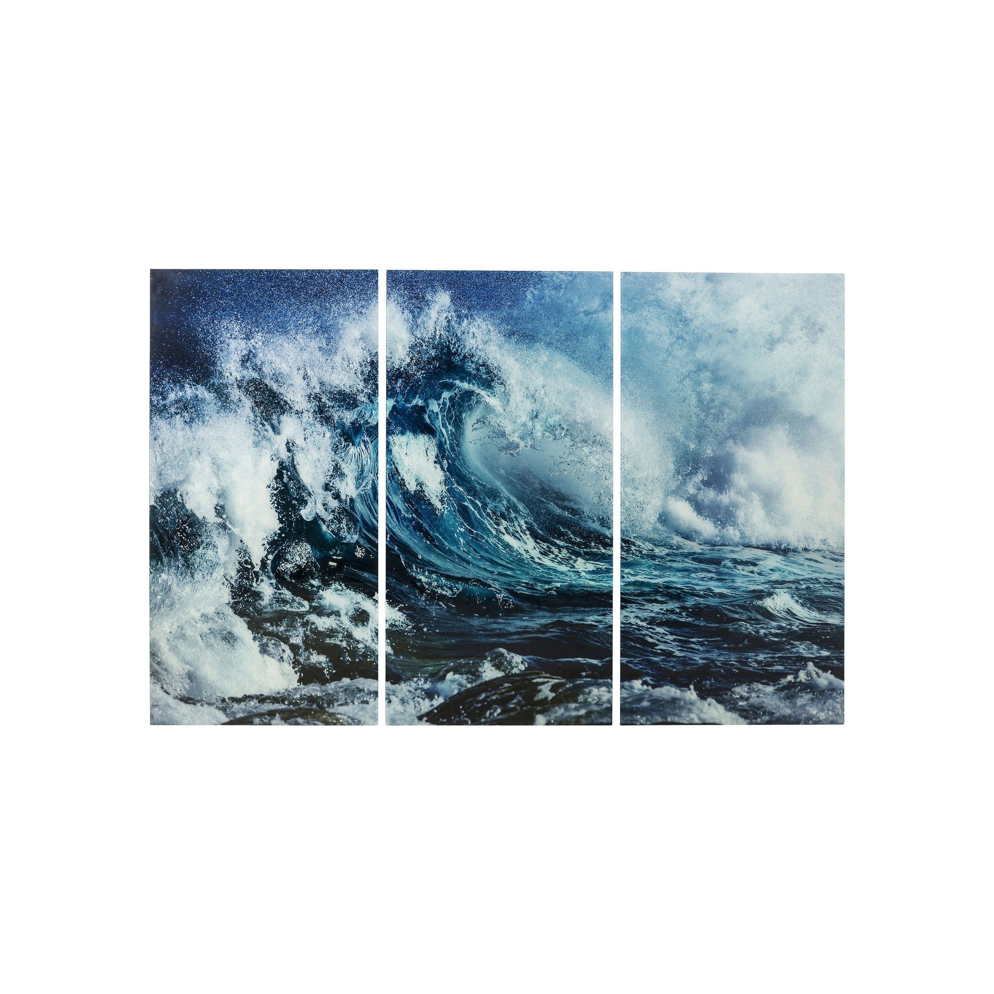 Tableau en verre Triptychon Wave 160x240cm 3/set