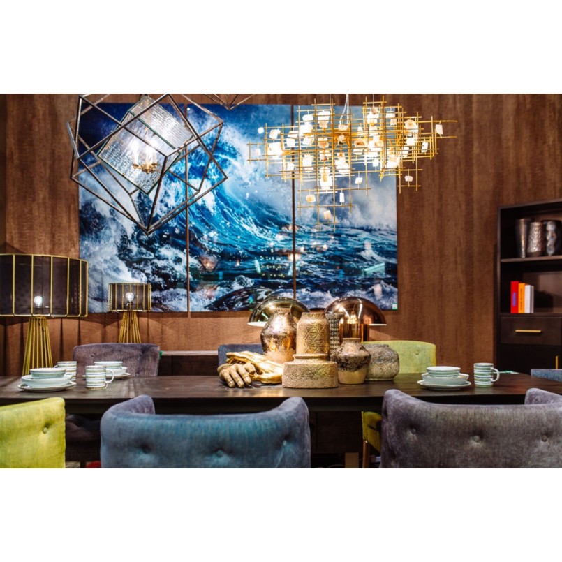 Tableau en verre Triptychon Wave 160x240cm 3/set