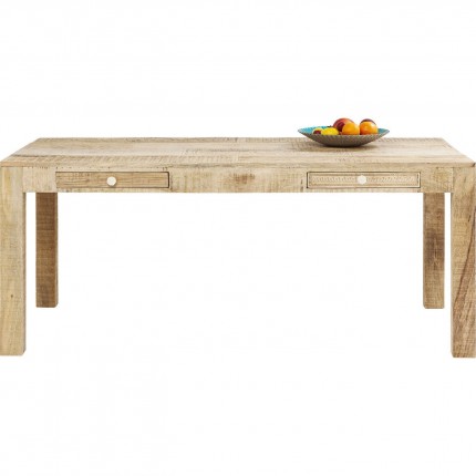 Table Puro 2 tiroirs 180x90cm Kare Design