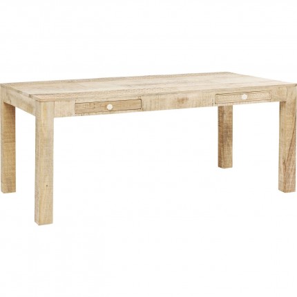 Table Puro 2 tiroirs 180x90cm Kare Design