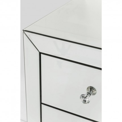 Commode Luxury argent 3 tiroirs Kare Design