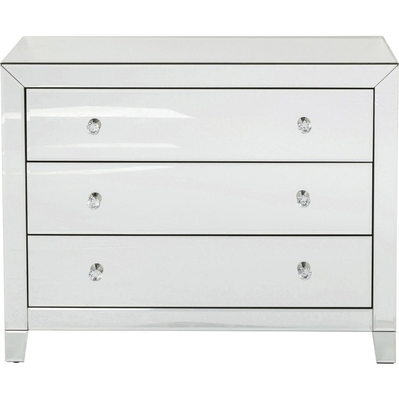 Commode Luxury argent 3 tiroirs Kare Design