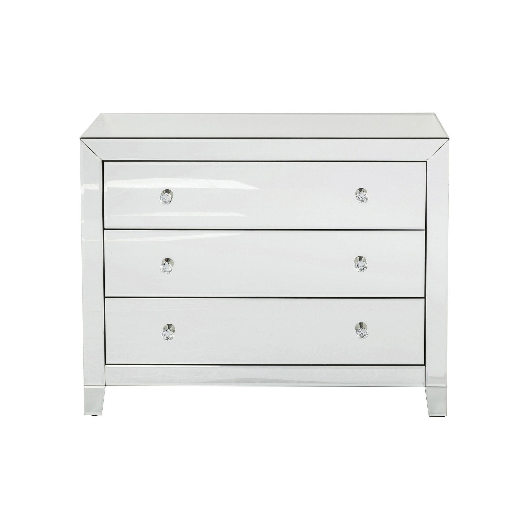 Commode Luxury argent 3 tiroirs Kare Design