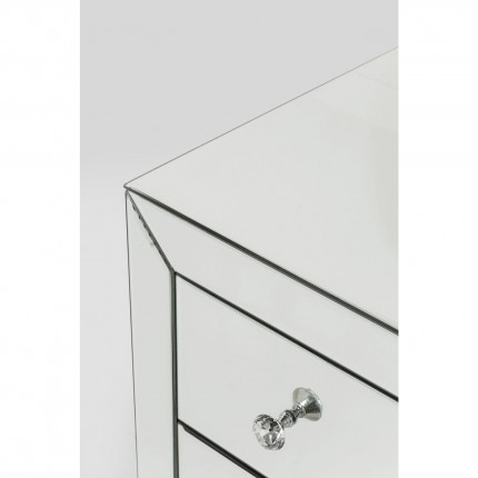 Commode Luxury argent 2 portes 6 tiroirs Kare Design