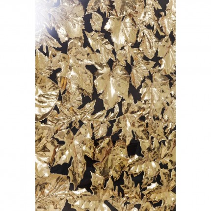 Tableau 3D feuilles dorées 120x120cm Kare Design