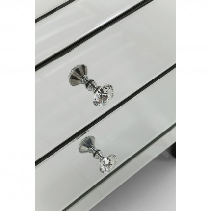 Chevet Luxury 2 tiroirs argent Kare Design