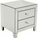 Chevet Luxury 2 tiroirs argent Kare Design