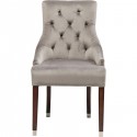 Chaise avec accoudoirs Prince velours gris Kare Design