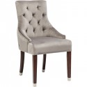 Chaise avec accoudoirs Prince velours gris Kare Design