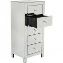 Chiffonnier Luxury argent 5 tiroirs Kare Design