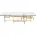 Table basse Meander doré 140x80cm Kare Design