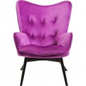 Fauteuil Vicky velours violet Kare Design