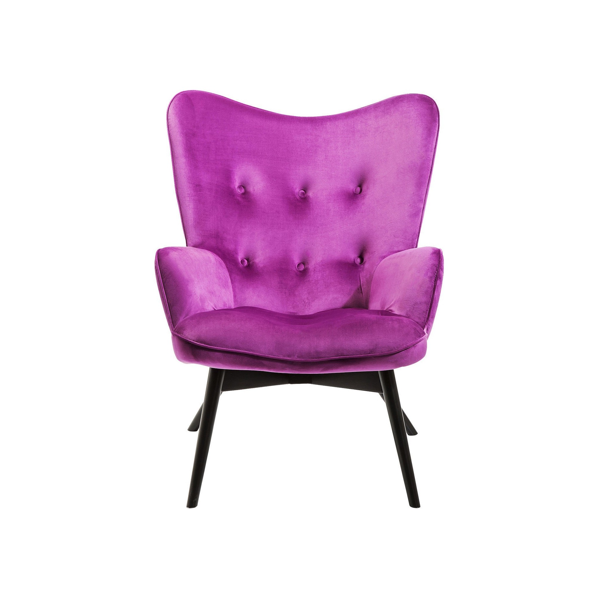 Fauteuil Vicky velours violet Kare Design
