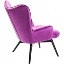 Fauteuil Vicky velours violet Kare Design
