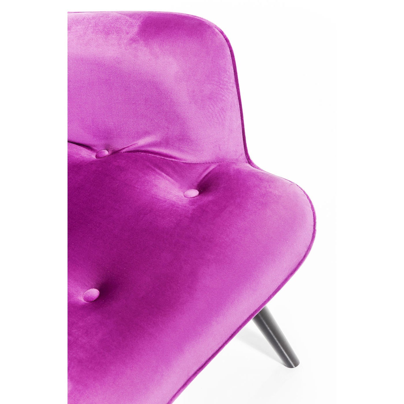 Fauteuil Vicky velours violet Kare Design