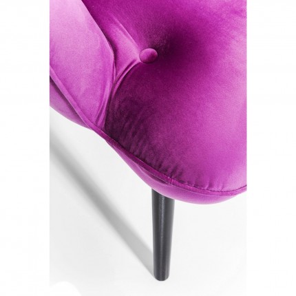 Fauteuil Vicky velours violet Kare Design