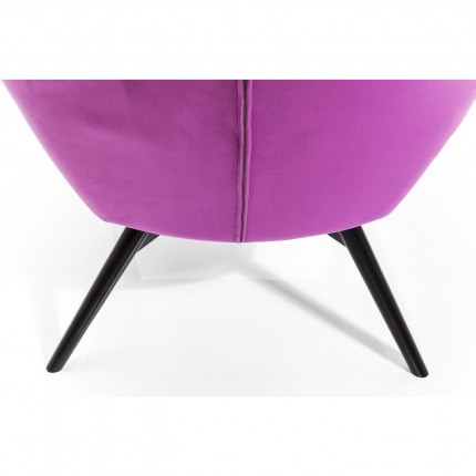 Fauteuil Vicky velours violet Kare Design