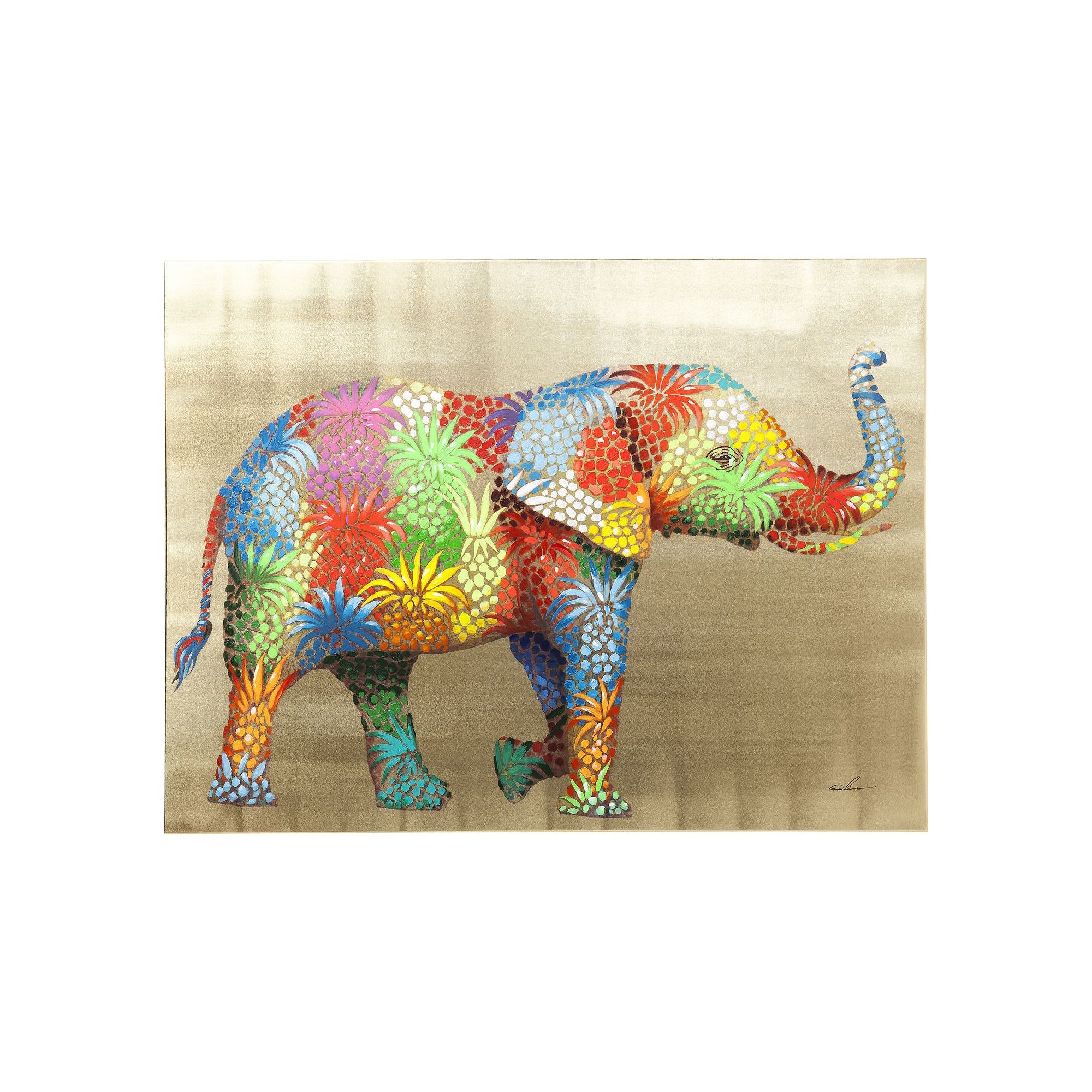 Tableau Touched Flower Elefant 90x120cm Kare Design