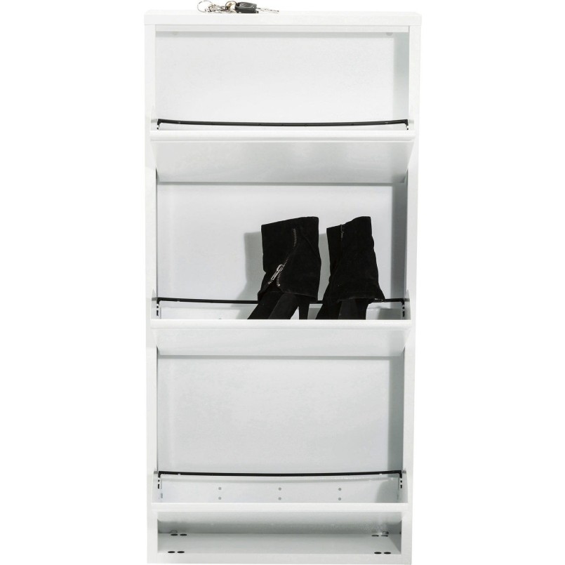 Casier à Chaussure Caruso Blanc 3 Tiroirs Kare Design