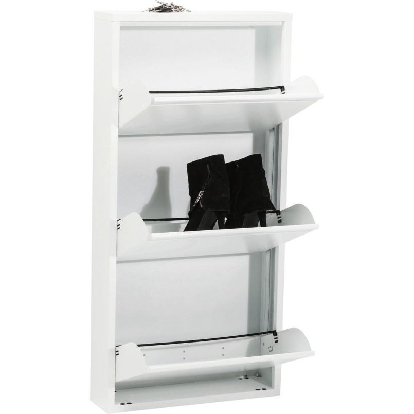Casier à Chaussure Caruso Blanc 3 Tiroirs Kare Design