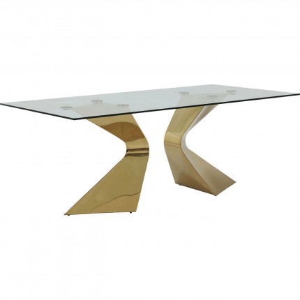 Table Gloria 200x100cm dorée Kare Design