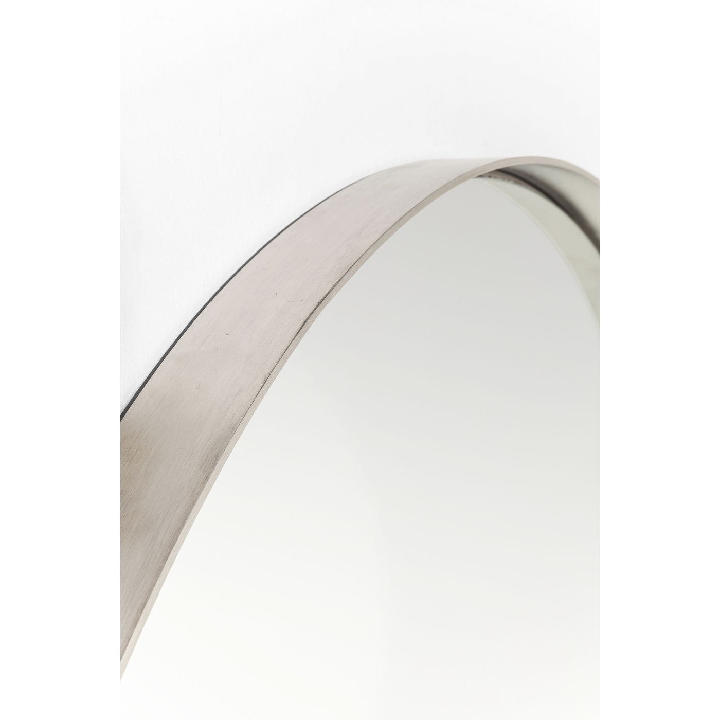 Miroir Curve rond inox 100cm Kare Design
