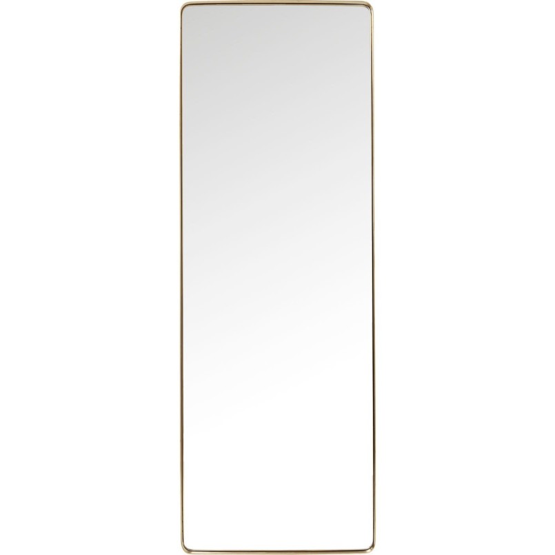 Mirror Curve Rectangular Brass 200x70cm Kare Design