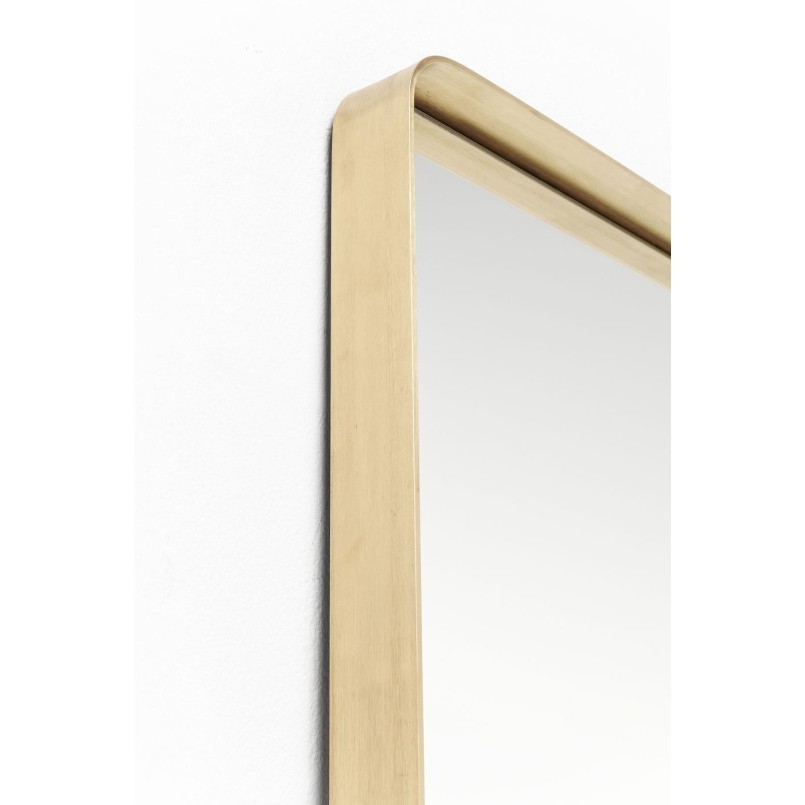 Mirror Curve Rectangular Brass 200x70cm Kare Design