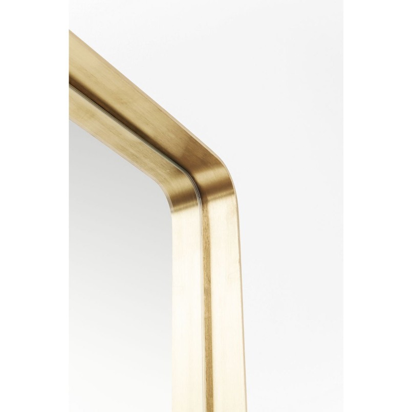 Mirror Curve Rectangular Brass 200x70cm Kare Design