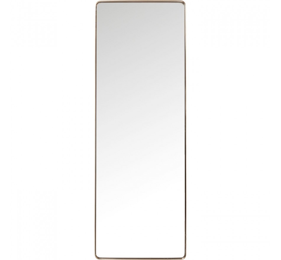 Miroir Curve rectangulaire cuivre 200x70cm Kare Design