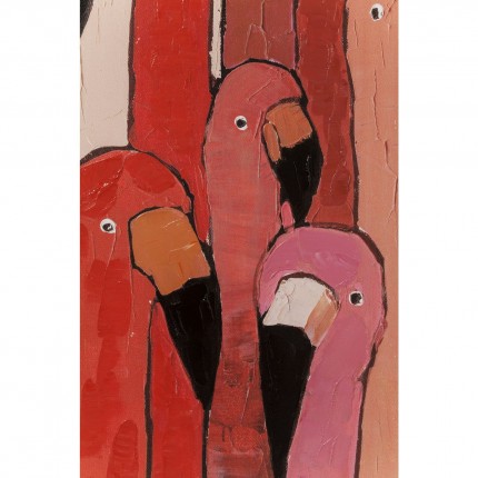 Tableau Touched flamants roses 90x120cm Kare Design