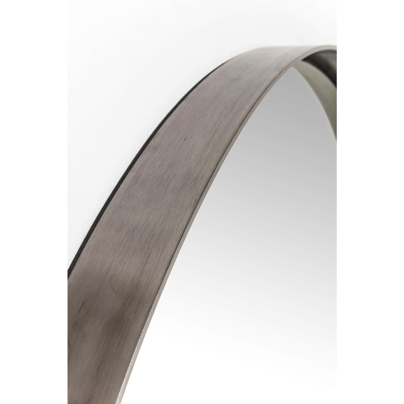 Miroir Curve rond acier 100cm Kare Design