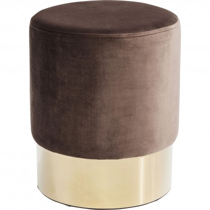 Tabouret Cherry marron et laiton Kare Design