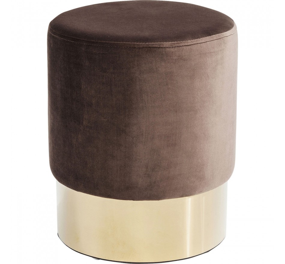 Tabouret Cherry marron et laiton Kare Design