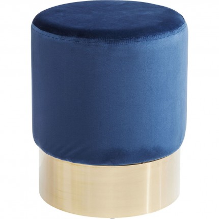 Tabouret Cherry bleu pétrole et laiton Kare Design