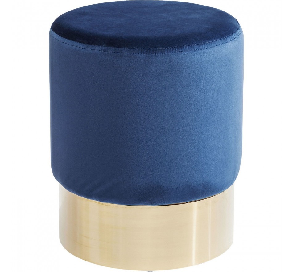 Tabouret Cherry bleu pétrole et laiton Kare Design