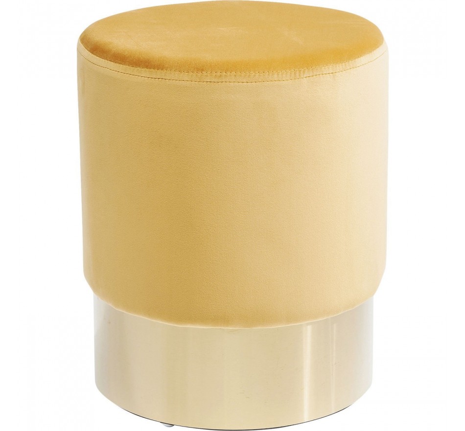 Tabouret Cherry ocre et laiton Kare Design