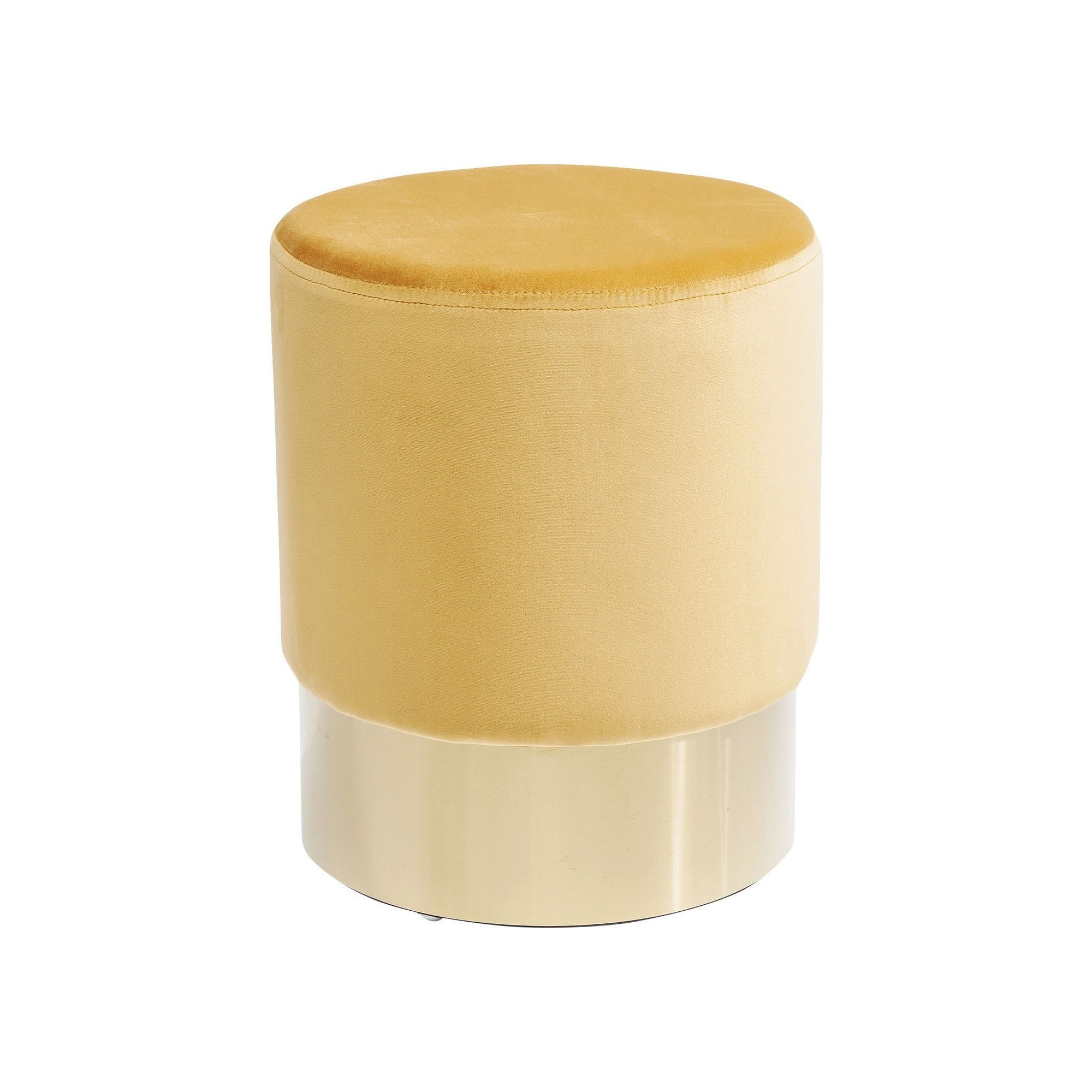 Tabouret Cherry ocre et laiton Kare Design