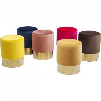 Tabouret Cherry ocre et laiton Kare Design