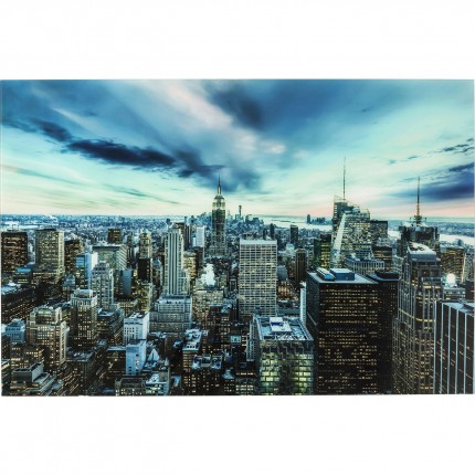 Tableau en verre New York Sunset 160x120cm Kare Design Tableau en verre New York Sunset 160x120cm Kare Design