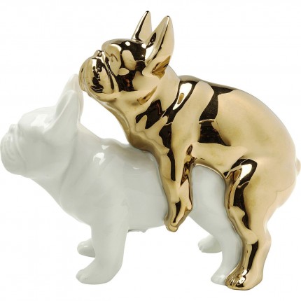 Déco Love Dogs blanc et doré Kare Design