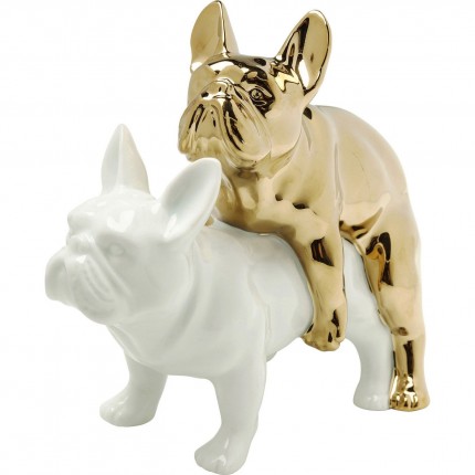 Déco Love Dogs blanc et doré Kare Design