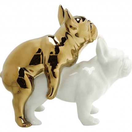 Déco Love Dogs blanc et doré Kare Design