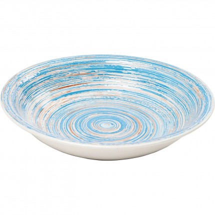 Assiettes creuses Swirl Blue 21cm set de 4 Kare Design