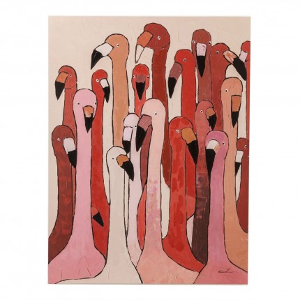 Tableau Touched flamants roses 90x120cm Kare Design